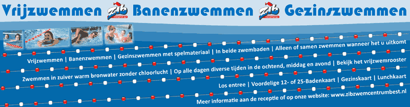 Banner vrijzwemmen